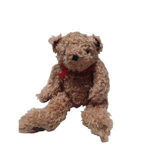 Vintage 12"Nostalgia Shaggy Tan Teddy Bear Bean Stuffed Plush Animal by R.a.c